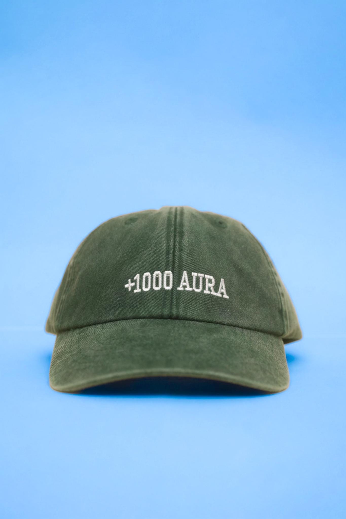 1000 AURA Kappe Bestickt – Vintage Dad Hat– Trend Meme Kappe – Geschenk für Teenager & Gamer – Retro Baumwollcap Unisex – Wunschtext