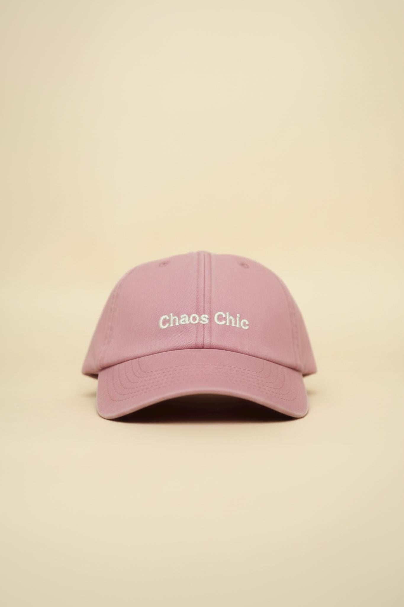 Chaos Chic Kappe Bestickt – Vintage Hat Rosa – Baumwollcap für Frauen – Geschenk für Freundin & Mama – Retro Aesthetic Cap – Busy Mom – Cap