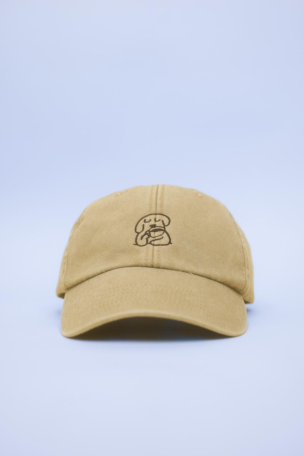 Hund mit Kaffee Kappe – Bestickte VIntage Cap – Hund Stickerei – Baumwollcap für Hundebesitzer & Kaffeeliebhaber – Personalisierte Kappe