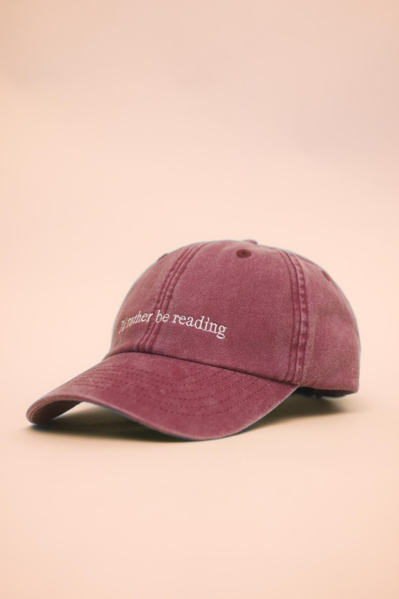 I'd rather be reading Kappe – Baumwollcap für Buchliebhaber – Geschenk für Leseratten & Bookstagram – Aesthetic Book Club Cap – Geschenk