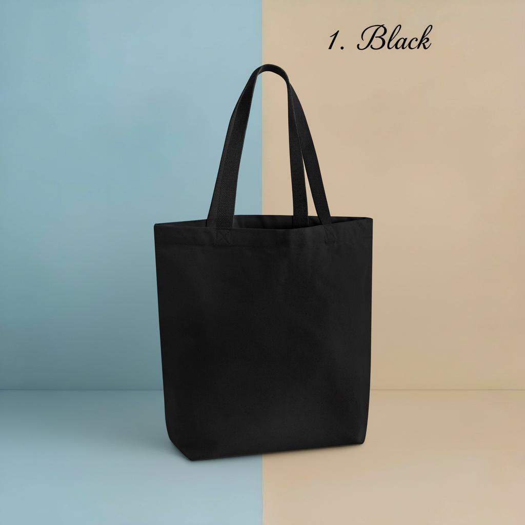 Personalisierte Canvas Tasche mit Text & Logo | Nachhaltiger Shopper in 5 Farben | Individuelle Tragetasche für Uni - Alltag | Geschenkidee