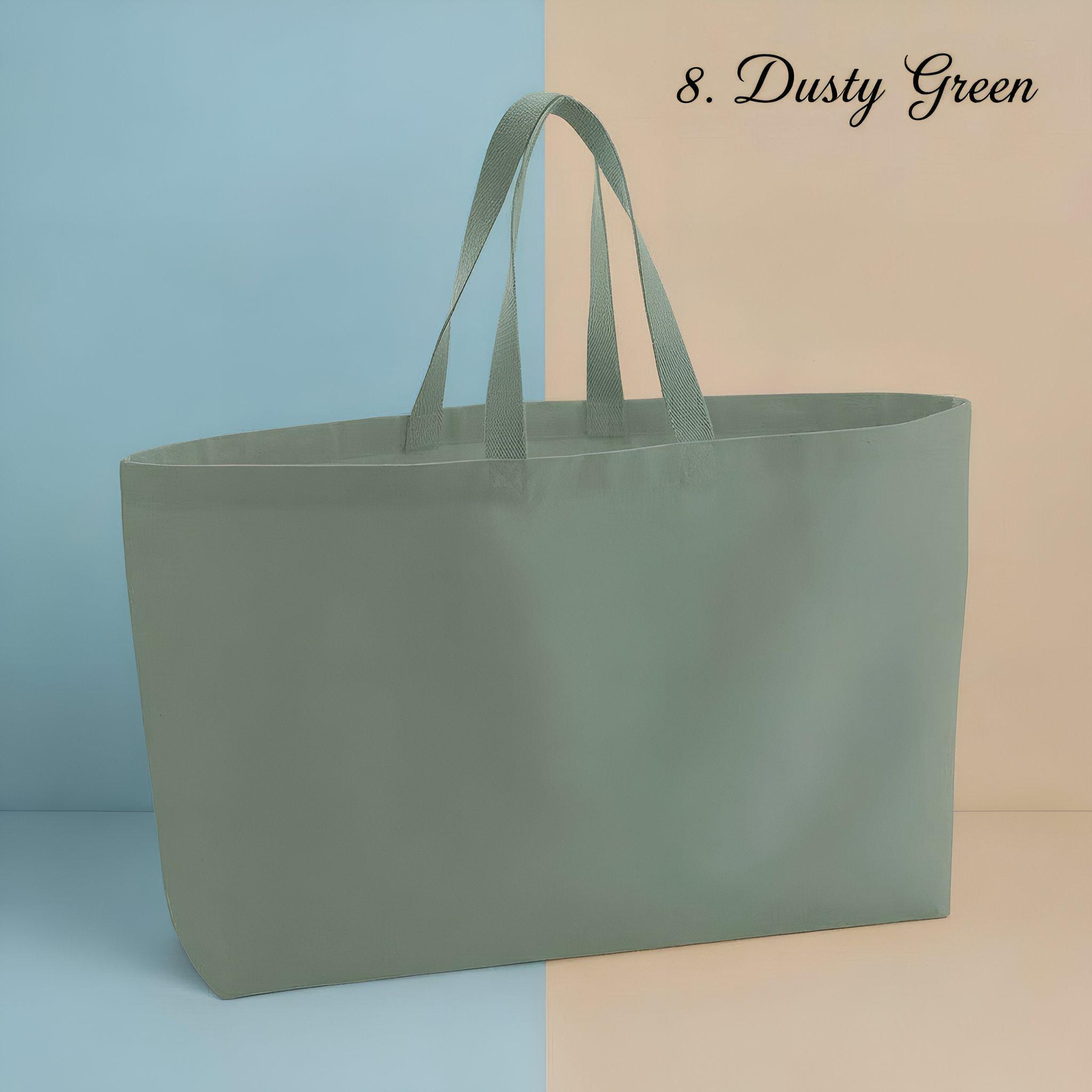 Personalisierte Canvas Tote Bag mit Bestickung – Individuelle Tasche mit Name, Logo oder Line Art– Hochwertiges Geschenk für Sie & Ihn