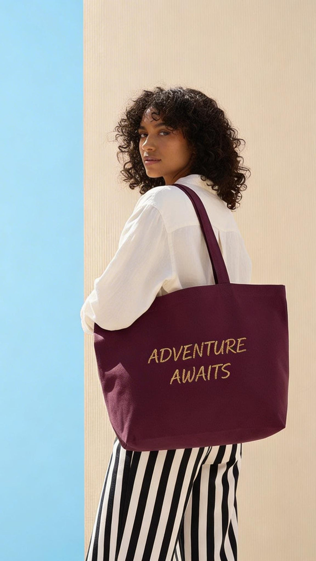 Personalisierte Canvas Tote Bag mit Bestickung – Individuelle Tasche mit Name, Logo oder Line Art– Hochwertiges Geschenk für Sie & Ihn
