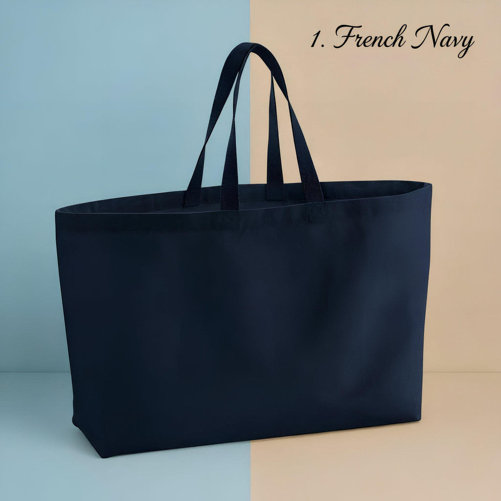 Personalisierte Canvas Tote Bag mit Bestickung – Individuelle Tasche mit Name, Logo oder Line Art– Hochwertiges Geschenk für Sie & Ihn