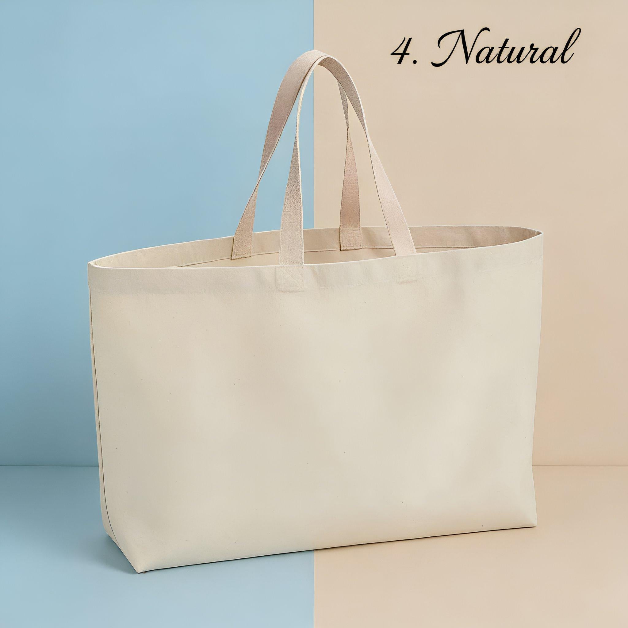 Personalisierte Canvas Tote Bag mit Bestickung – Individuelle Tasche mit Name, Logo oder Line Art– Hochwertiges Geschenk für Sie & Ihn